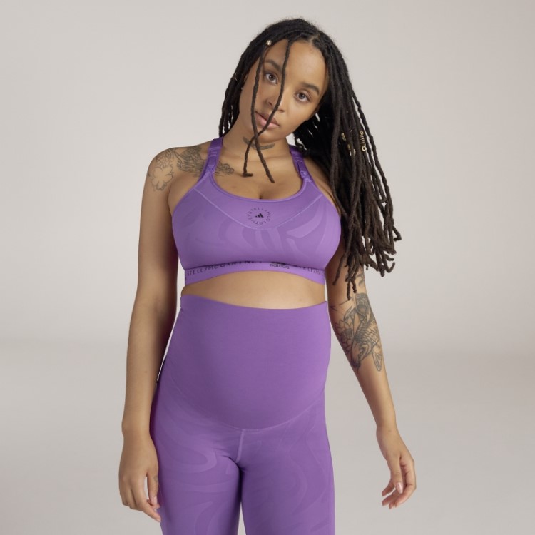 Roxo Adidas By Stella Mccartney Sutiã De Amamentação De Alto Suporte Moda