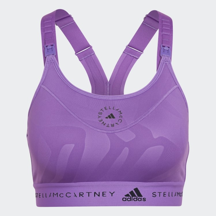 Roxo Adidas By Stella Mccartney Sutiã De Amamentação De Alto Suporte Moda