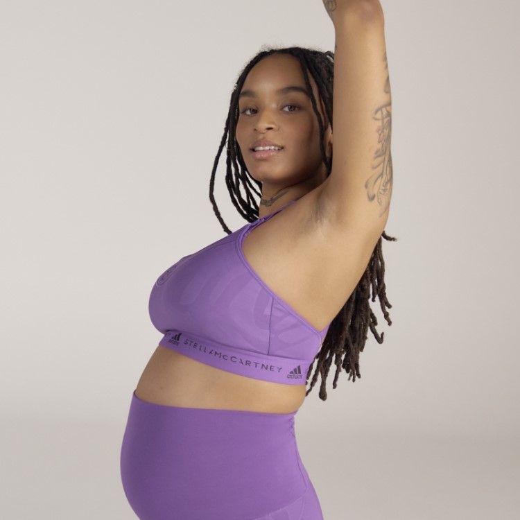 Roxo Adidas By Stella Mccartney Sutiã De Amamentação De Alto Suporte Moda