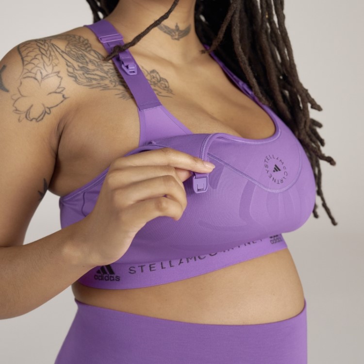Roxo Adidas By Stella Mccartney Sutiã De Amamentação De Alto Suporte Moda