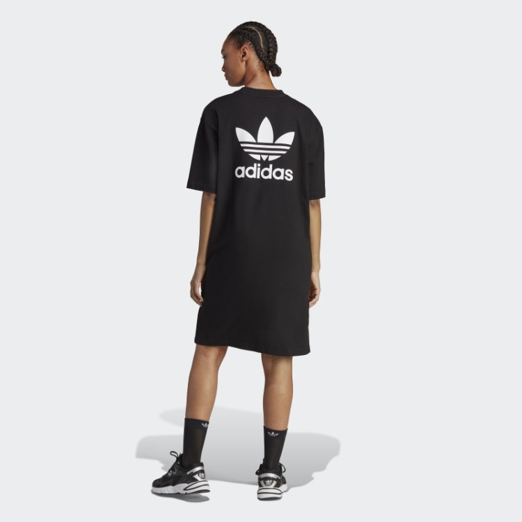 Vestido Preto Adidas Adicolor Classics Com Trevo Grande