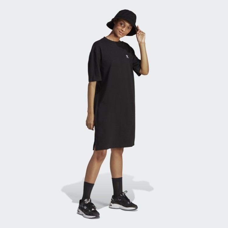 Vestido Preto Adidas Adicolor Classics Com Trevo Grande