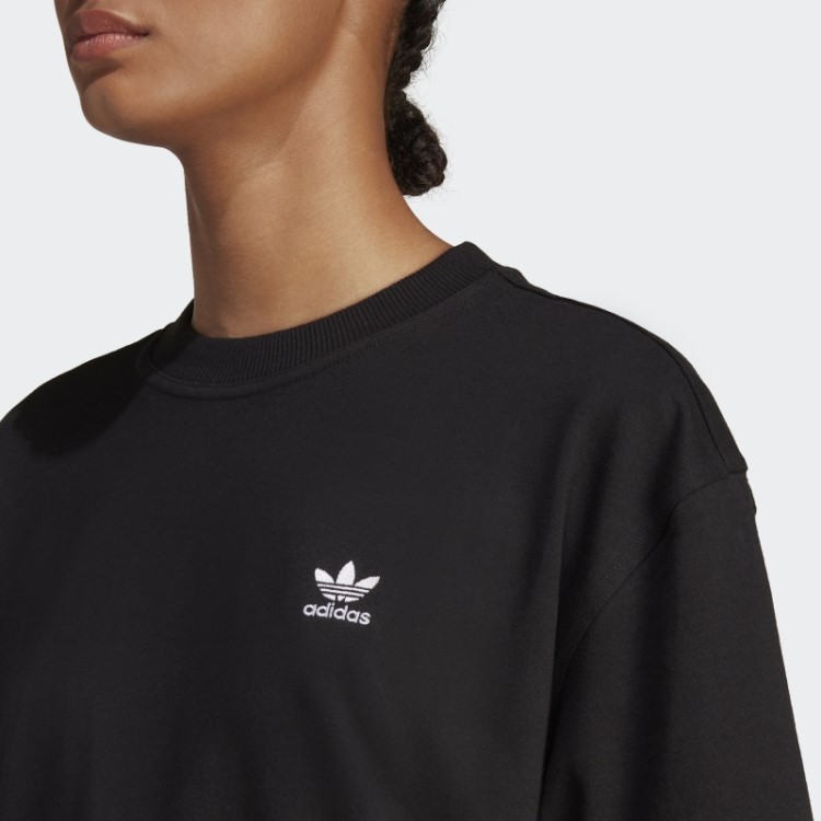 Vestido Preto Adidas Adicolor Classics Com Trevo Grande