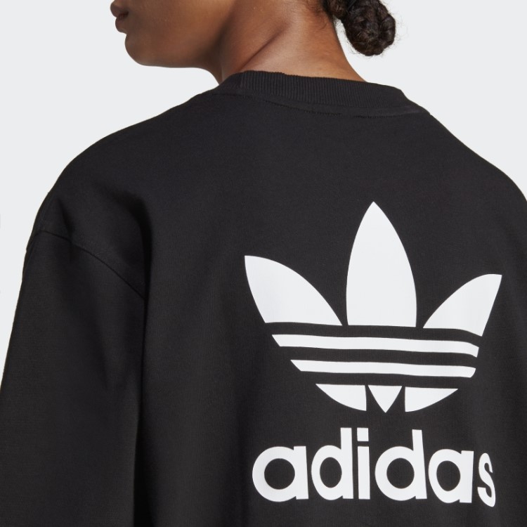 Vestido Preto Adidas Adicolor Classics Com Trevo Grande