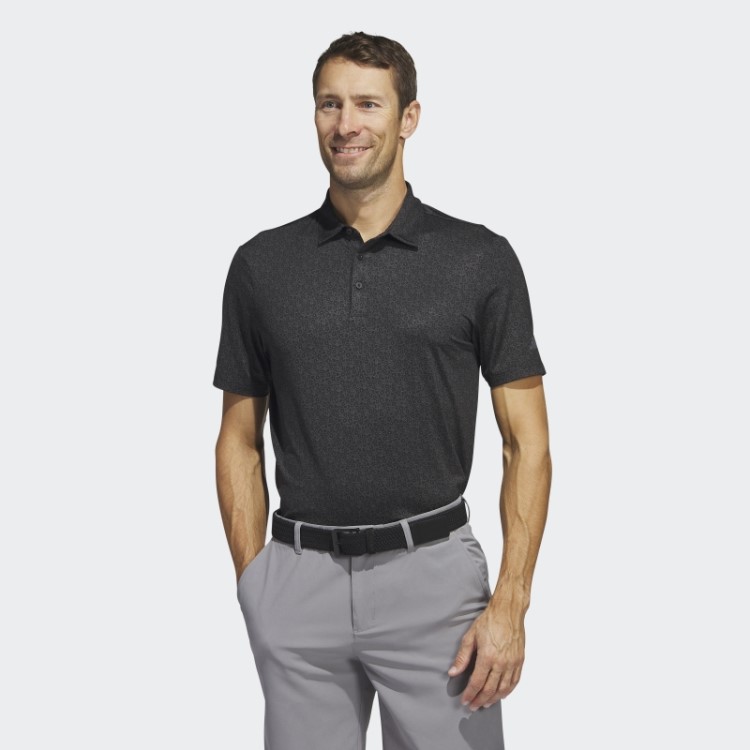 Camisa Polo De Golfe Com Estampa Allover Preta Ultimate365 Adidas