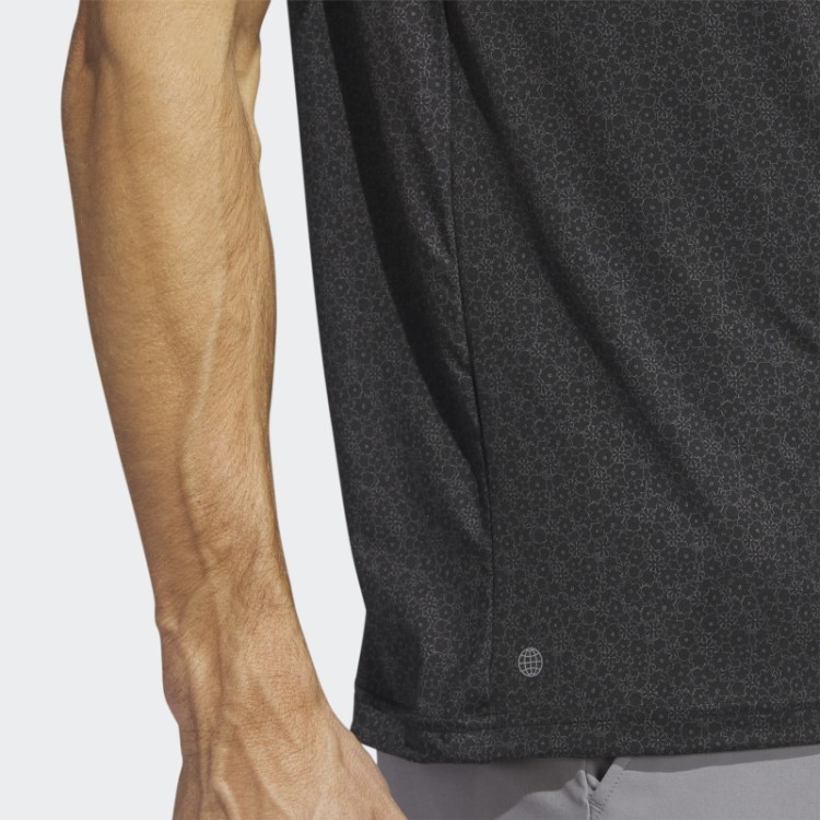 Camisa Polo De Golfe Com Estampa Allover Ultimate365 Preta Adidas