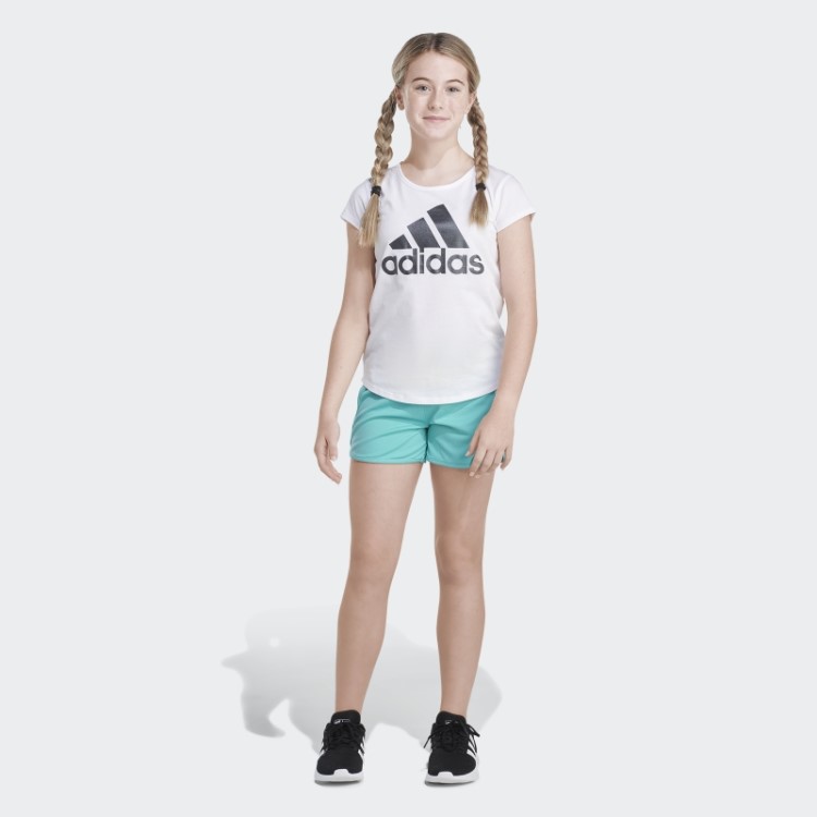 Shorts De Malha Listrada Adidas Mint Rush