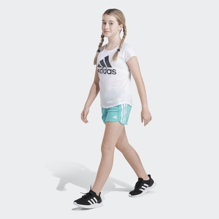 Shorts De Malha Listrada Adidas Mint Rush