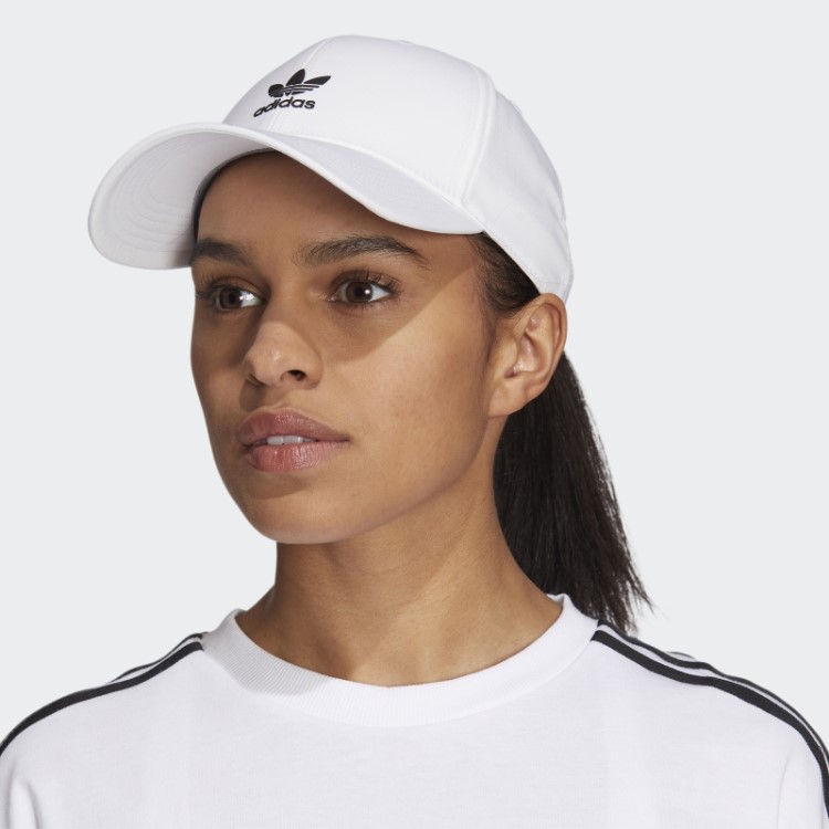 Boné Adidas Sem Costas E Stretch Fit Branco