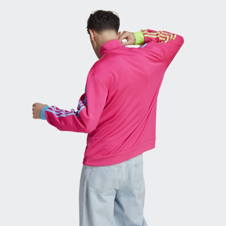 Moletom Adidas Kidcore Com Meio Zíper Fashion Rosa Choque