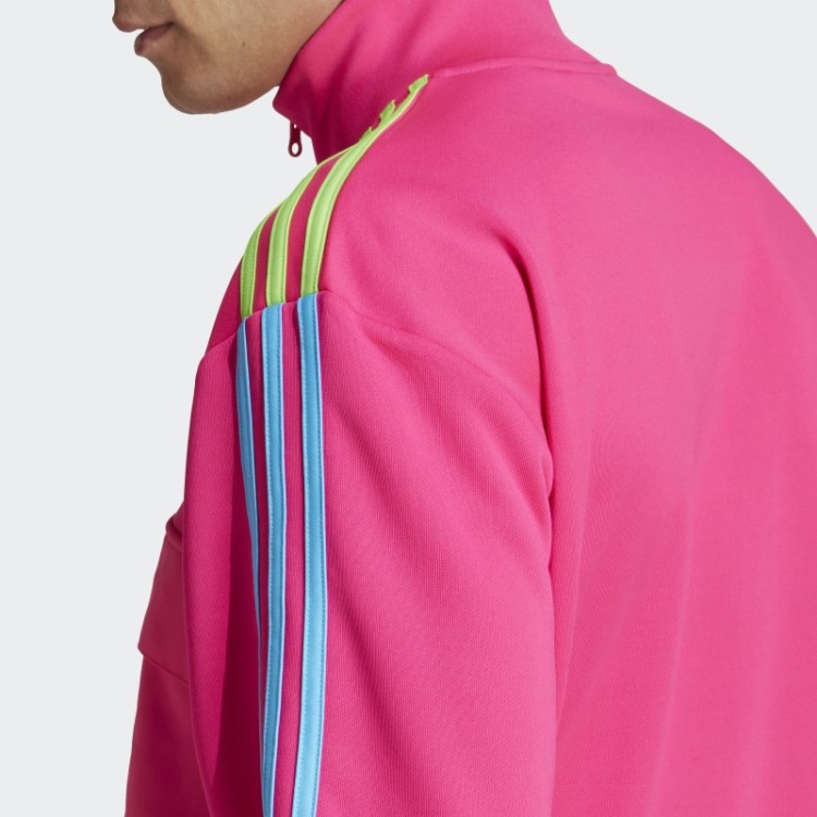 Moletom Adidas Kidcore Com Meio Zíper Fashion Rosa Choque