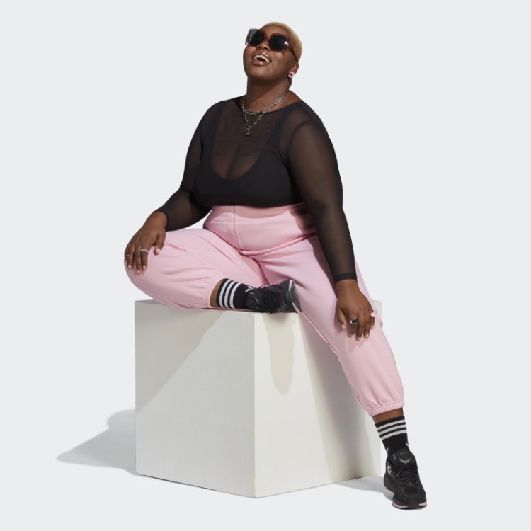 Joggers De Lã Essenciais (tamanho Grande) Adidas Rosa Verdadeiro
