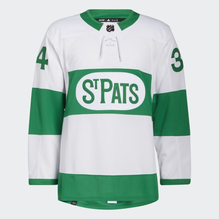 Camisa Auston Matthews Toronto St Pats Branca Adidas