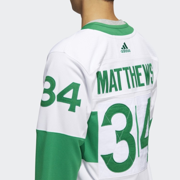 Camisa Auston Matthews Toronto St Pats Branca Adidas
