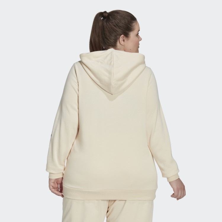 Moletom Com Capuz Adidas Essentials Logo Em Tom Ecru (tamanho Grande)
