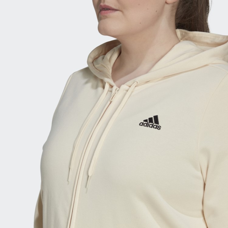 Moletom Com Capuz Adidas Essentials Logo Em Tom Ecru (tamanho Grande)