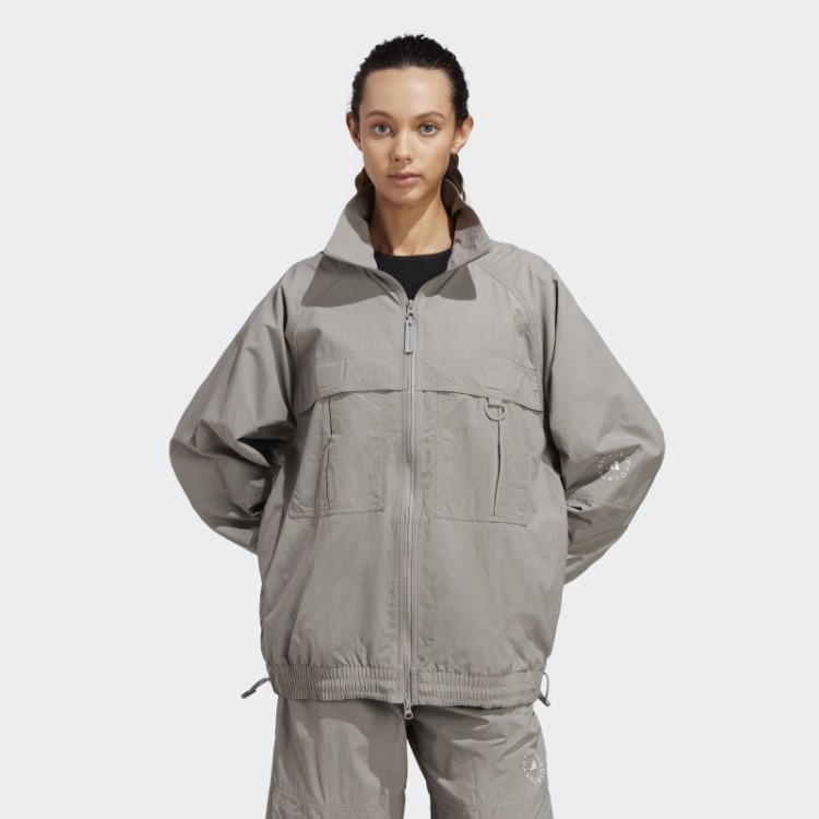 Dove Grey Adidas By Stella Mccartney Truecasuals Jaqueta De Malha Sólida Fashion