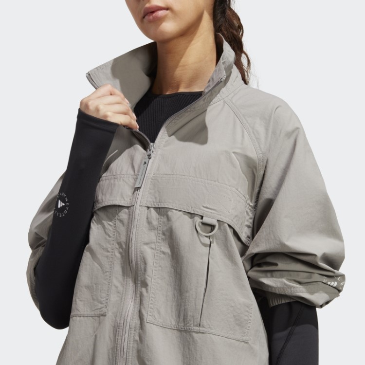Dove Grey Adidas By Stella Mccartney Truecasuals Jaqueta De Malha Sólida Fashion