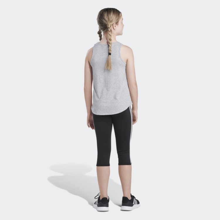 Regata Adidas Cinza Médio Heather Com Barra Curva