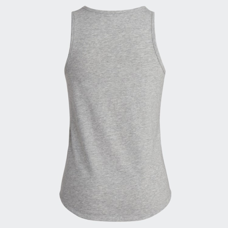 Regata Adidas Cinza Médio Heather Com Barra Curva