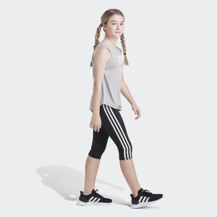 Regata Adidas Cinza Médio Heather Com Barra Curva