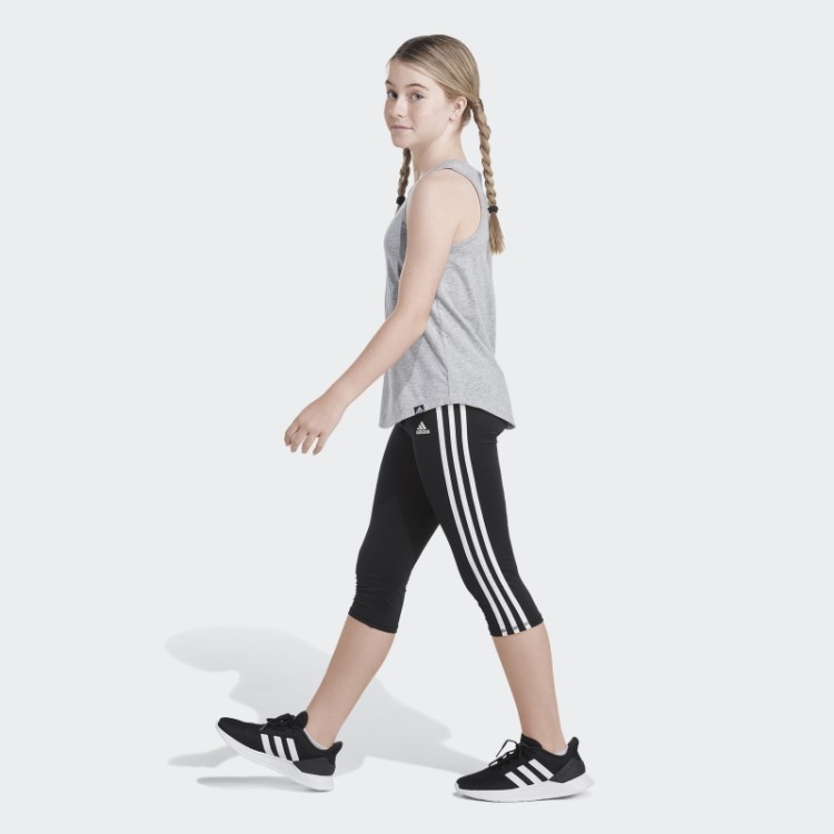 Regata Adidas Cinza Médio Heather Com Barra Curva