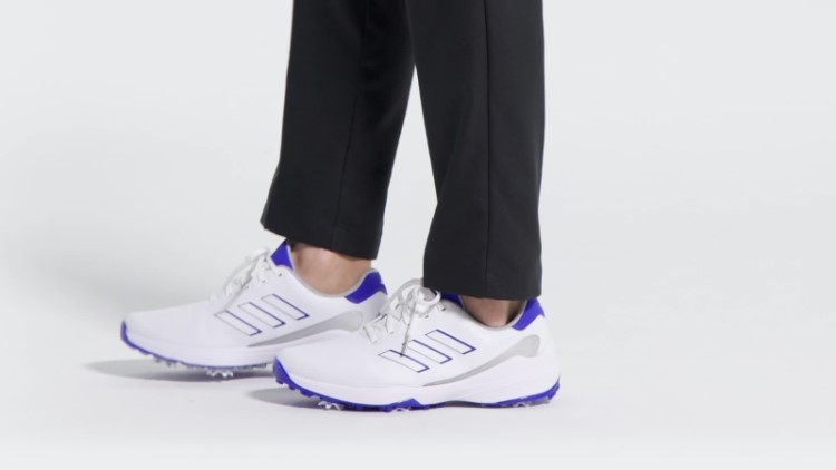 Elegantes Sapatos De Golfe Adidas Zg23 Prateados