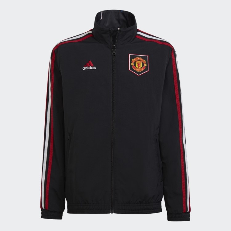 Jaqueta Preta Adidas Manchester United Hino