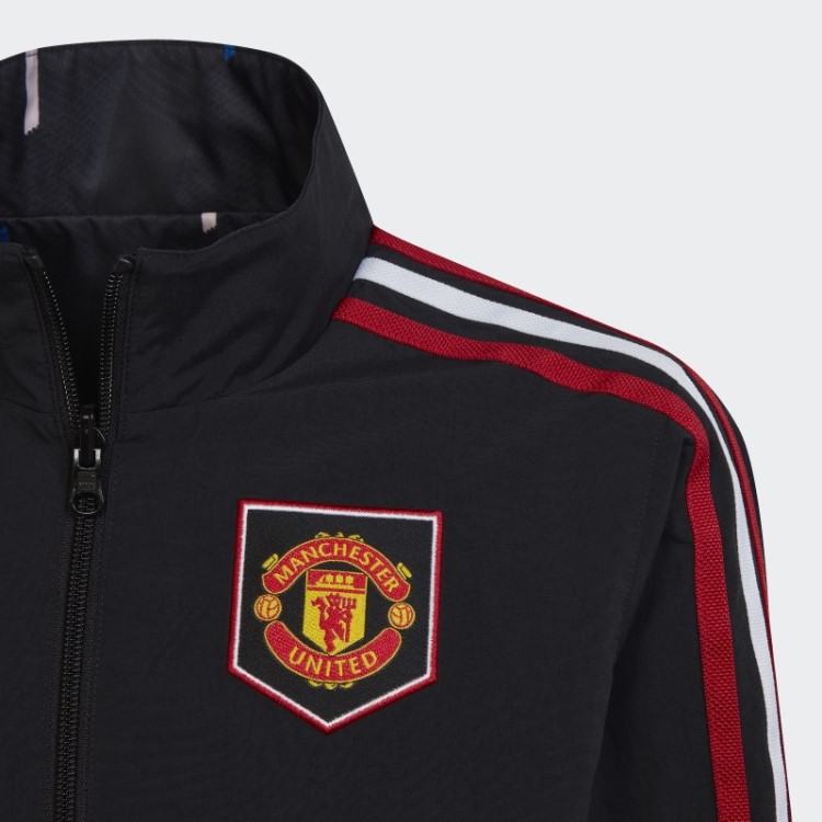 Jaqueta Preta Adidas Manchester United Hino