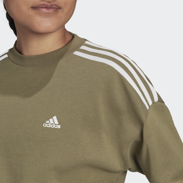 Moletom Hyperglam Crop Crew Adidas Verde-oliva