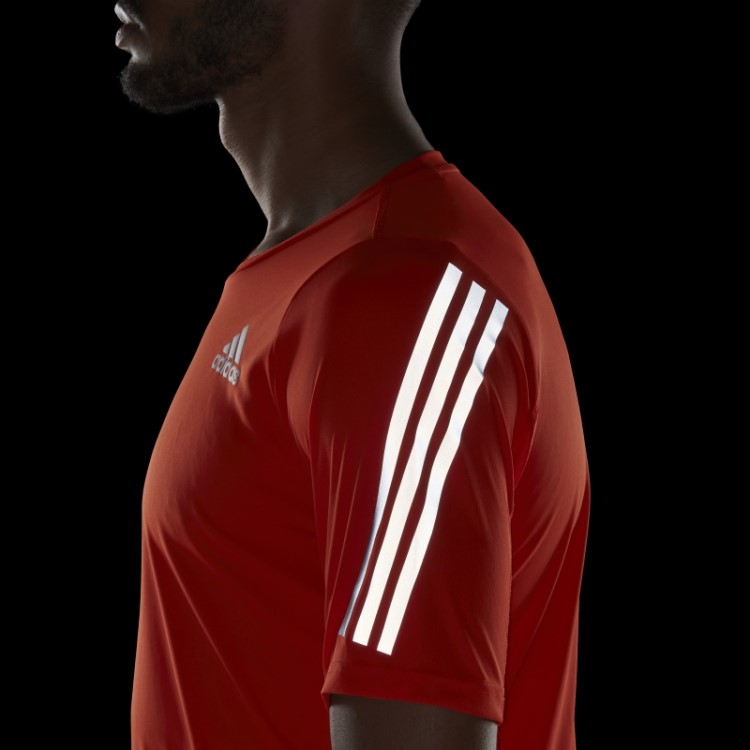 Camiseta De Corrida Laranja Adidas Run Icon