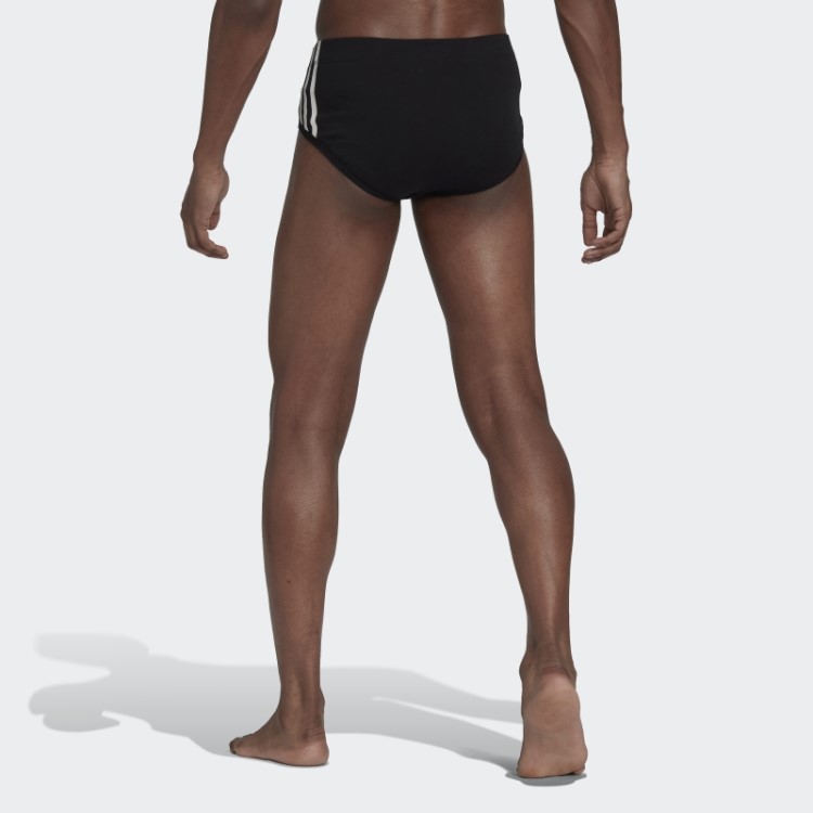 Cueca Com As Três Listras Comfort Flex Cotton (3 Pares) Adidas Preta