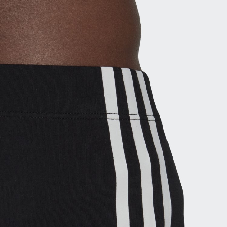 Cueca Com As Três Listras Comfort Flex Cotton (3 Pares) Adidas Preta