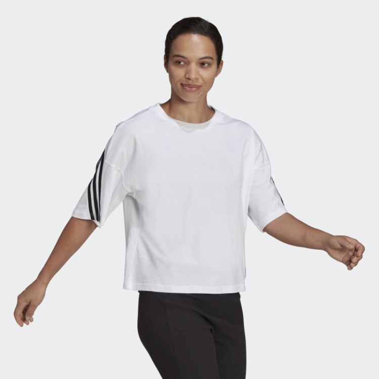 Adidas Sportswear Future Icons Camiseta Com As Três Listras Fashion Branca