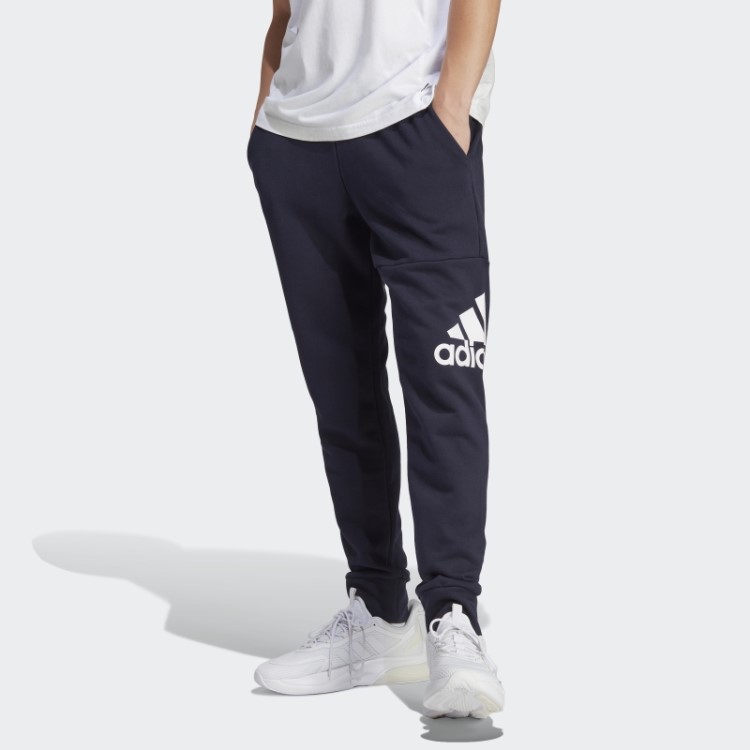 Calça Adidas Essentials French Terry Com Punho Cônico E Logo Ink