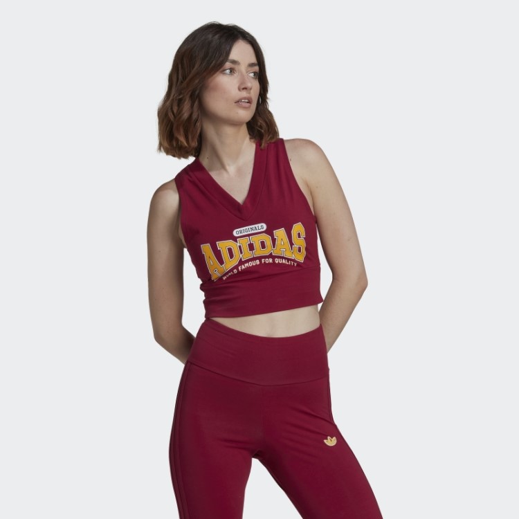 Cor De Vinho Adidas Originals Class Of 72 Crop Top