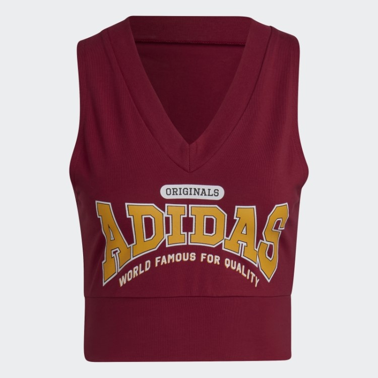 Cor De Vinho Adidas Originals Class Of 72 Crop Top