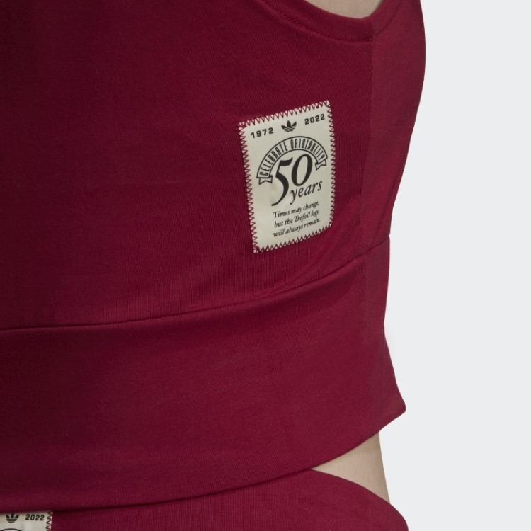 Cor De Vinho Adidas Originals Class Of 72 Crop Top