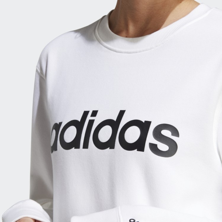 Moletom Adidas White Essentials Linear French Terry