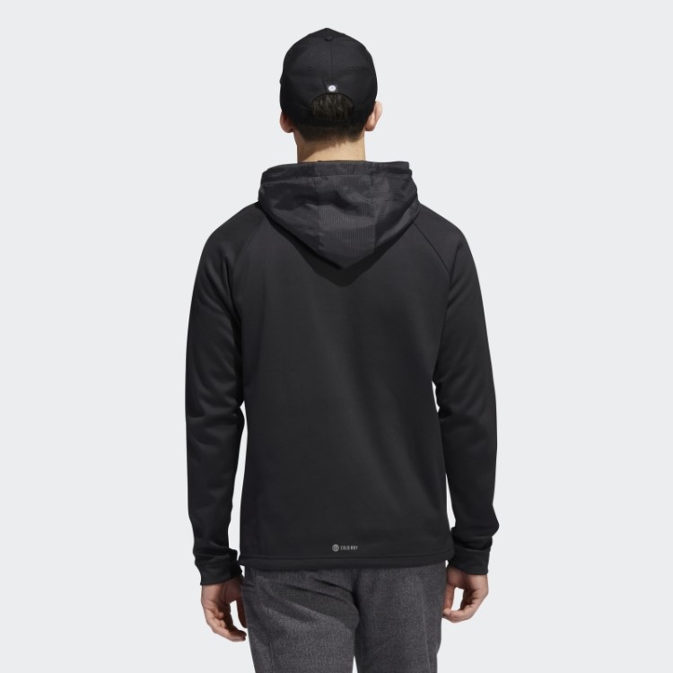 Moletom Com Capuz Preto Adidas 3 Listras Cold.rdy