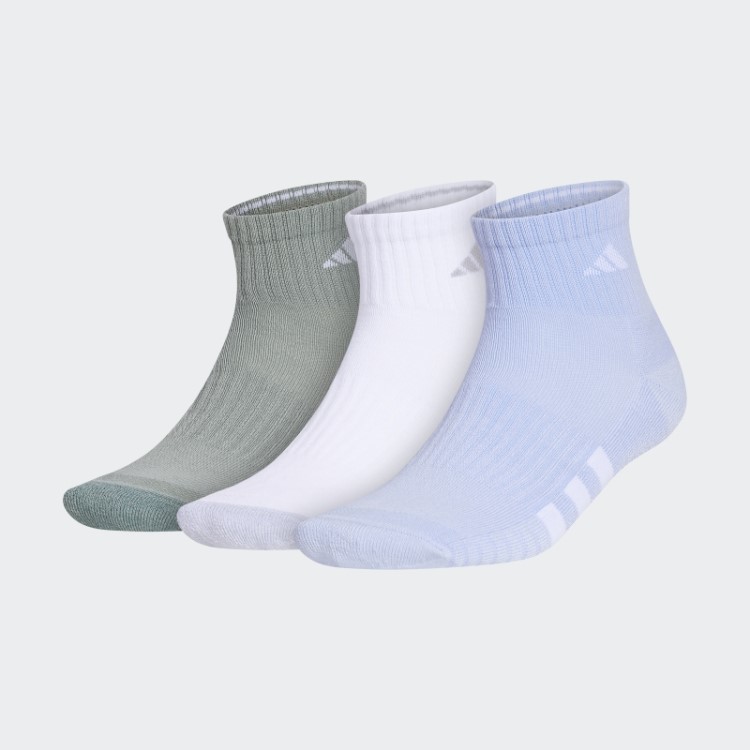 Meias Adidas Acolchoadas Cor Trimestre 3 Pares Amanhecer Azul
