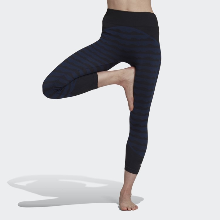 Legging Adidas Marimekko Aeroknit Azul Marinho 7/8