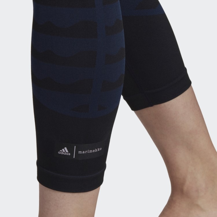 Legging Adidas Marimekko Aeroknit Azul Marinho 7/8