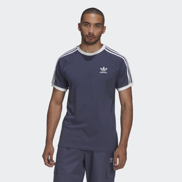 Camiseta Adicolor Classics Com As Três Listras Azul Marinho Adidas