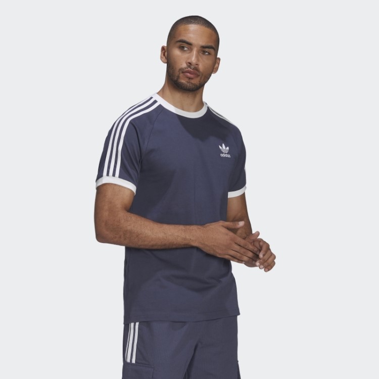 Camiseta Adicolor Classics Com As Três Listras Azul Marinho Adidas