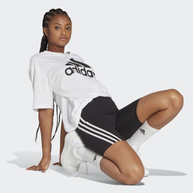 Bermuda Bike Com As Três Listras Da Future Icons Preta Adidas