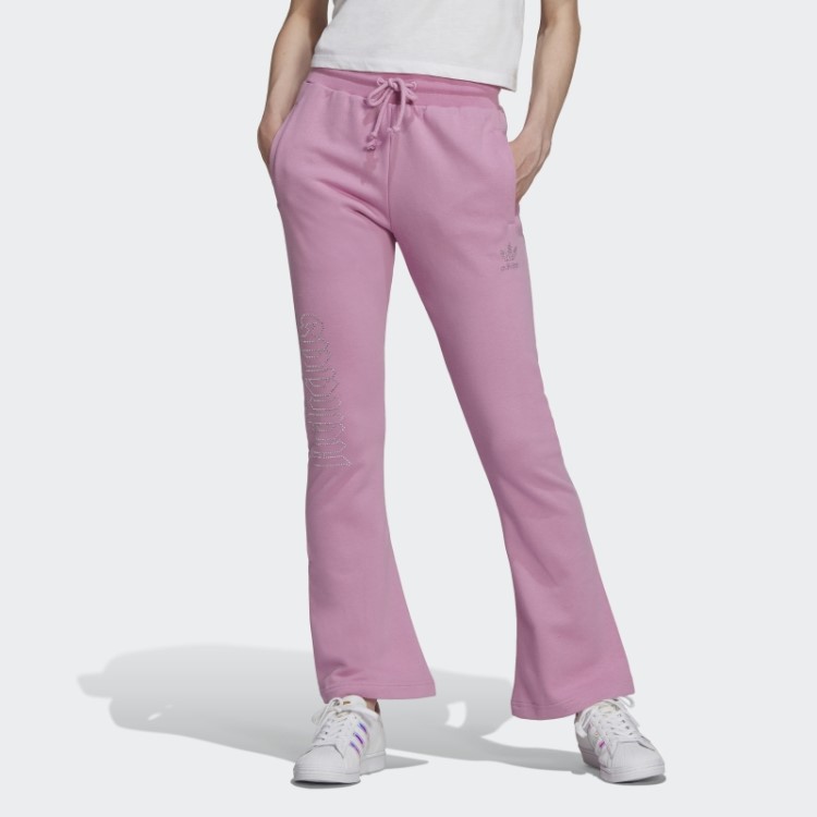 Calça Esportiva Adidas 2000 Luxe Bainha Aberta Moda Orquídea