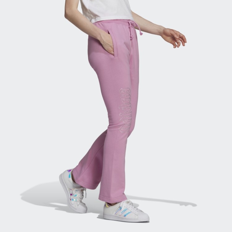 Calça Esportiva Adidas 2000 Luxe Bainha Aberta Moda Orquídea