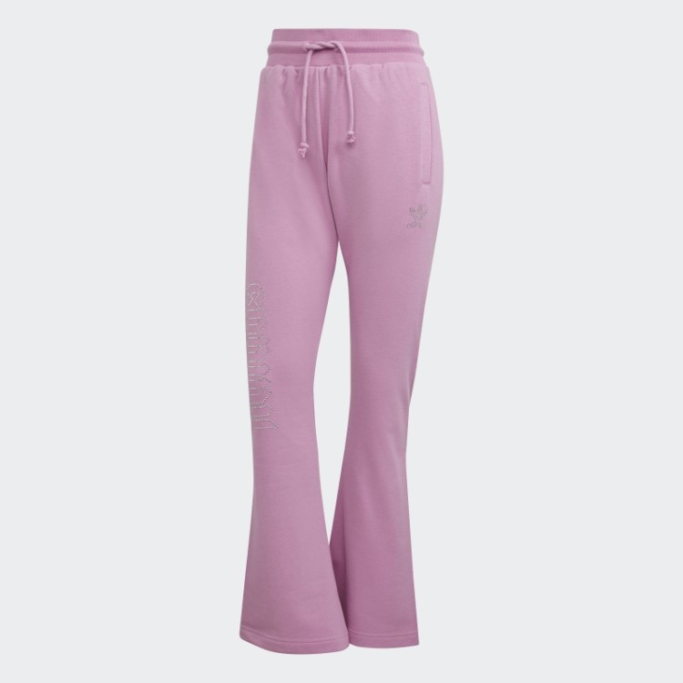 Calça Esportiva Adidas 2000 Luxe Bainha Aberta Moda Orquídea