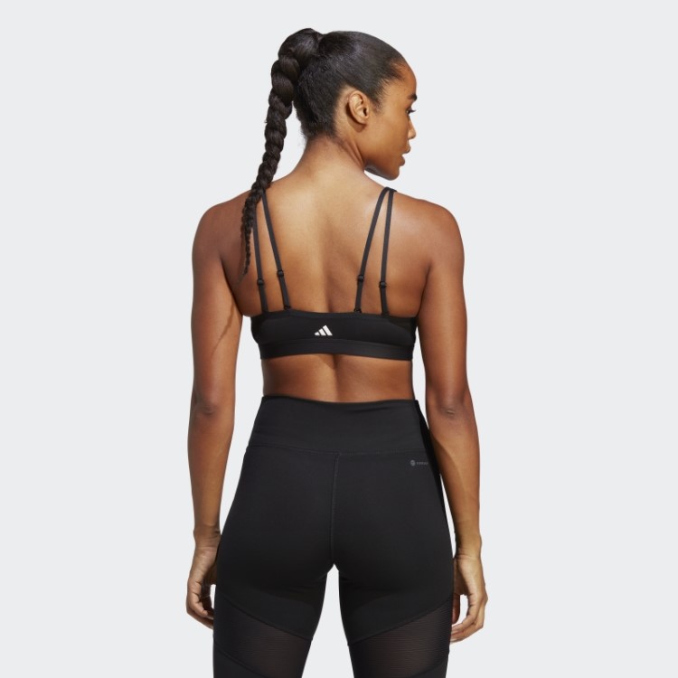 Sutiã De Treino Adidas Preto Com Suporte Leve